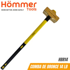 HOMMER - Comba de Bronce de 14 Lb, 36", c/mango fibra de vidrio