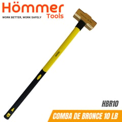 HOMMER - Comba de Bronce de 10 Lb, 36", c/mango fibra de vidrio