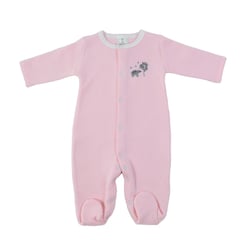 WAWA PIMA - Pijama Bebé Niña Jacquard Rosado