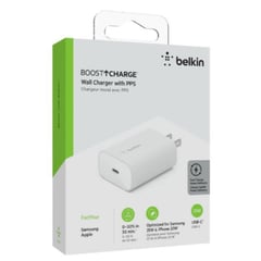 Boost Charger USB–C Wall Charger 20W AC. Blanco