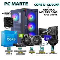 Computadora Gamer Core i7 12700KF RAM 32GB SSD 1TB GRAFICA RTX 3060 12GB