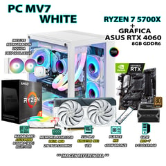 Computadora PC RYZEN 7 5700X RAM 32GB SSD 1TB GRAFICA ASUS RTX 4060 8GB