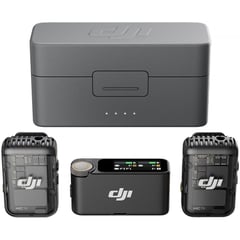 DJI - Mic 2 (2 TX + 1 RX + Charging Case) Micrófono-Negro - Pre-Activado