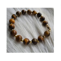 GENERICO - PULSERA DE PIEDRA OJO DE TIGRE PULSERA UNISEX