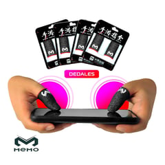 MEMO - Dedales Gamer Profesionales Fibra Plata 4 Pares FS01