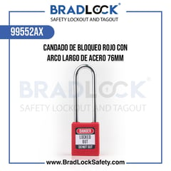 BRADLOCK - Candados de Bloqueo de Nylon con Arco de Acero 3 llave única