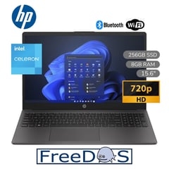 HP - Laptop HP 250 G9 Intel Celeron N4500 8GB RAM 256GB SSD 15.6" HD FREE DOS - Gris