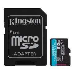 KINGSTON - Memoria MicroSD Canvas Go Plus 512GB con Adaptador SD