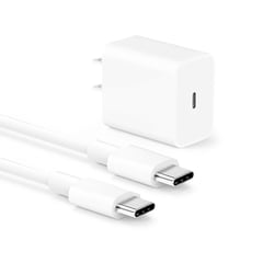 GENERICO - Cargador de iPhone USB-C 20W + Cable USB-C a USB-C