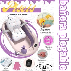 STOKKER BABY - Bañera plegable PISCIS MORADO