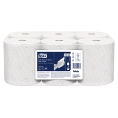 TORK - Papel Toalla Rollo Precortada Hoja Doble Blanco 6x20mts