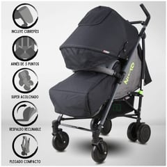 BABY GO - Coche Bastón Deportivo NITRO Black Gray