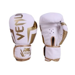 REAL FITNESS PERU - Guantes De BOX Venum Blanco con Dorado 12 Onzas