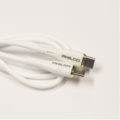 PHILCO - Cable Silicona C to C 30W FLC2610WH Blanco