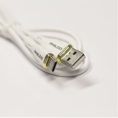 PHILCO - USB A to Tipo C Cable de Silicona 30W FLC2608CWH Blanco