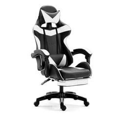 CC GROUP - Silla Gamer Premium Pro Negro y Blanco