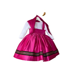 GENERICO - Vestido para Niña Tematico de Masha y oso Magenta con pañoleta