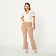 KORDA - Pantalon Liliana Beige Mujer