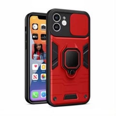 GENERICO - Funda para Motorola Moto G23 New Robot Rojo + Protector Cam Antishock