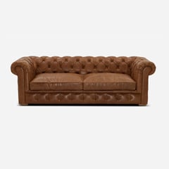 FABIANI HOME - Sofá modelo Chesterfield 3 Cuerpos Marrón