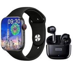 LENOVO - LP40 Pro Auriculares tws y Toumi Watch S9 Pro Reloj-Negro