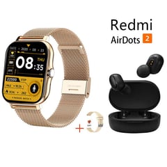 XIAOMI - Reloj inteligente Dorado de 183 pulgadas + combo Redmi AirDots2