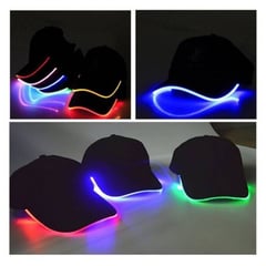 GENERICO - Gorras con luz led gorros ajustables brillantes perfectos para fiesta