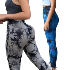 IGNIS GUARD SPORTSWEAR - PACK X2 LEGGINS TIE DYE COLOR AZUL Y GRIS