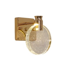 MMDH - Salón de lujo LED redondo de cristal Lámpara de pared CLA291 Oro