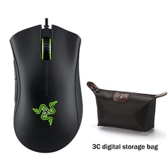 RAZER - Mouse DeathAdder Essential Gamer 6400DPI Negro y Estuche