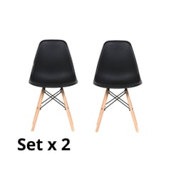 MOBELART - Set x 2 Sillas Diseño Eames Negro möbelArt