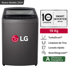 LG - Lavadora 19 kg Turbodrum Carga Superior Wt19BVTB Negro