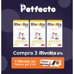 RIVOLTA - ANTIPULGAS PACK 3 UNID 6% x 0.25 ml+ 1 TELOPAR 2 ml