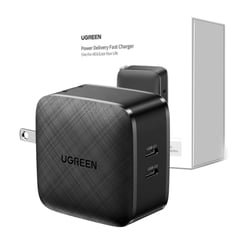 UGREEN - Cargador 65W Super Carga Rapida 2x Tipo C - Original