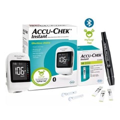 ACCU CHEK - TRIO ACCUCHEK INSTANT GLUCOMETRO, 60 TIRAS REACTIVAS Y 110 LANCETAS