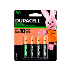 DURACELL - Pilas recargables Blister 4 und AA Capacidad 2500 mAh