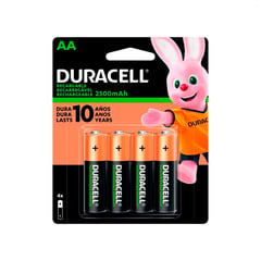 DURACELL - Pilas recargables Duracell Blister 4 und AA Capacidad 2500 mAh