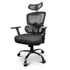 CC GROUP - Silla Ergonómica de Oficina Premium Giratoria Negro