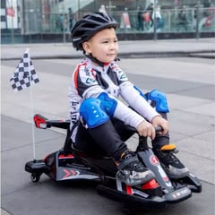 GENERICO - Carro a batería para niños - Go Kart de carreras Azul