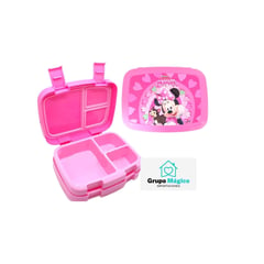 GENERICO - LONCHERA TIPO BENTO 3 DIVISIONES ANTIDERRAME MINNIE MOUSE