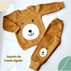 GENERICO - CONJUNTO FRANELA OSO 3A6 MESES