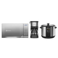 ELECTROLUX - Combo Microondas EMDO25S2GSRUG+Cafetera ECM10+Olla ECC20