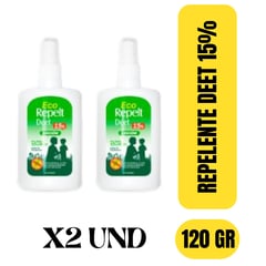 GENERAC - REPELENTE X2 ECO REPELT FAMILIAR DEEP 15% LOCION SPRAY 120GR