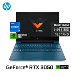 Laptop Victus 15-FA0007LA Intel Core i7 12650H RAM 16GB Disco 512GB SSD Video RTX 3050 4GB 15.6"