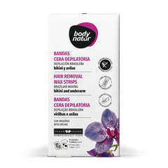 BODY NATUR - Bandas ceras depilatoria bikini y axilas con orquidea 12 und