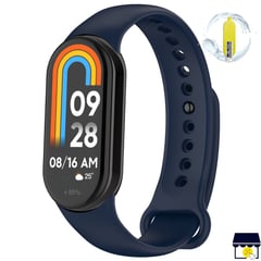 GENERICO - Correa de silicona para Xiaomi Band 8 + Mica - Azul