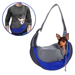 BUYPAL - Bolso para Transportar Mascotas Pequeñas Transpirable Azul