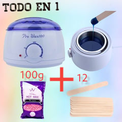 OEM - Combo Depilacion Cera Olla y Palitos Kit Derretidor de Cera