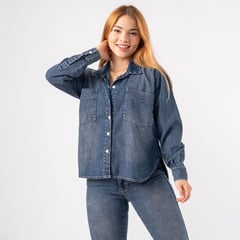 ROXJES JEANS - Blusa Jean Oversize Mujer Roxjes