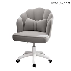 BUCKINGHAM - Silla Giratoria de Escritorio Oficina Tocador Q1 Gris Claro